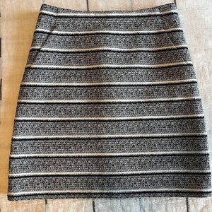 Ann Taylor Black & White Tweed Texture Mini Skirt | Size 0